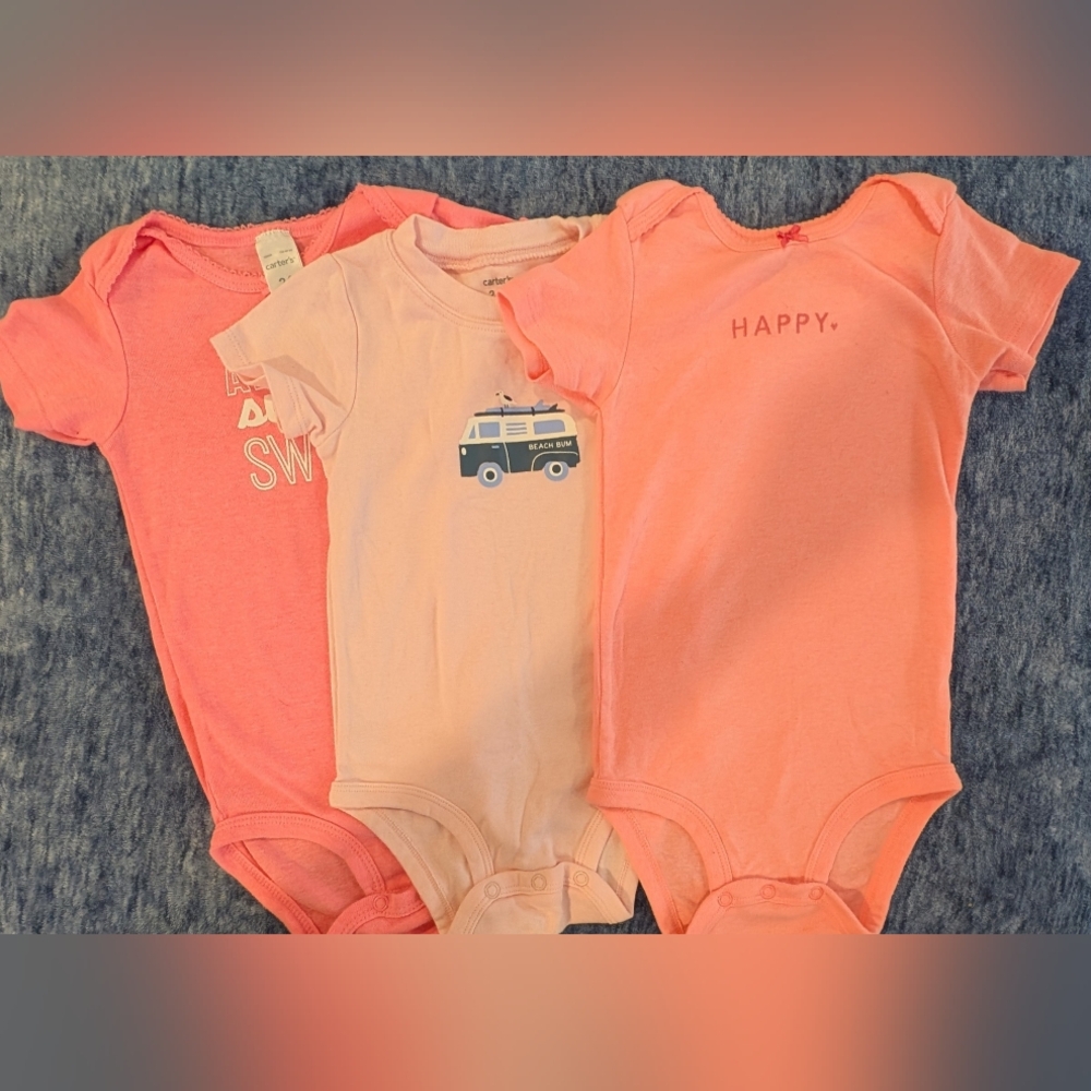 Carter's 24M Pink and Peach Kids One Pieces Set